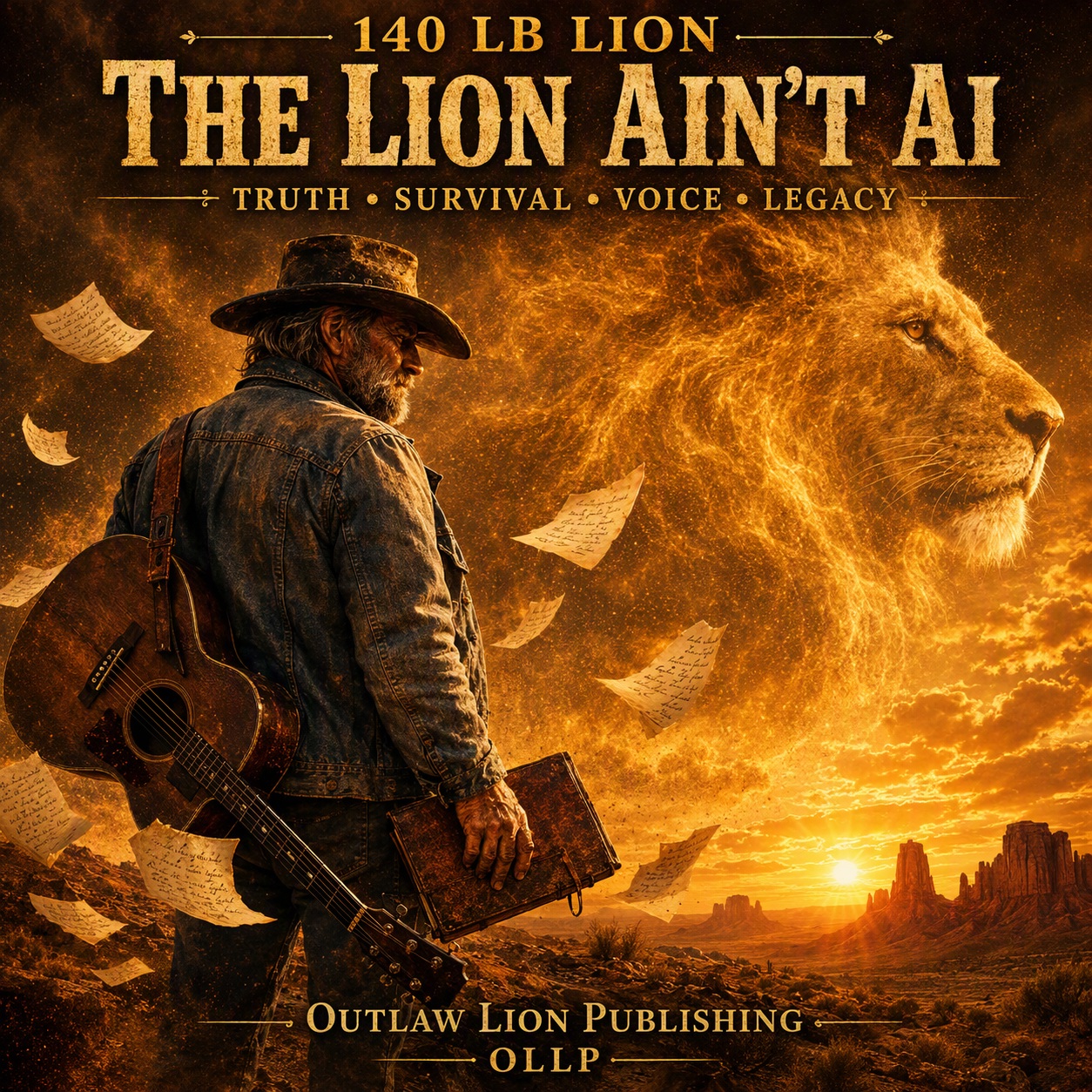 The Lion Ain’t AI™ Inspirational Graphic T-Shirt