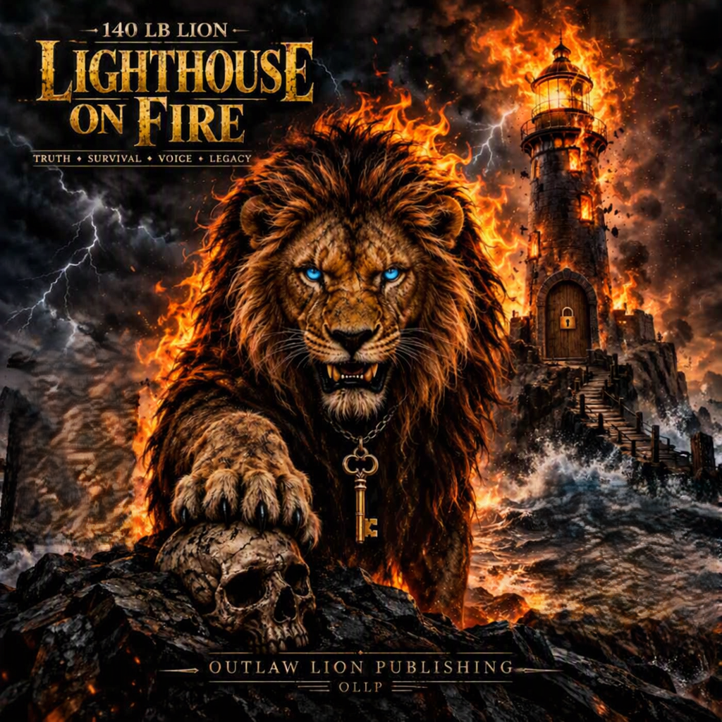 Lighthouse On Fire Lion Graphic T-Shirt